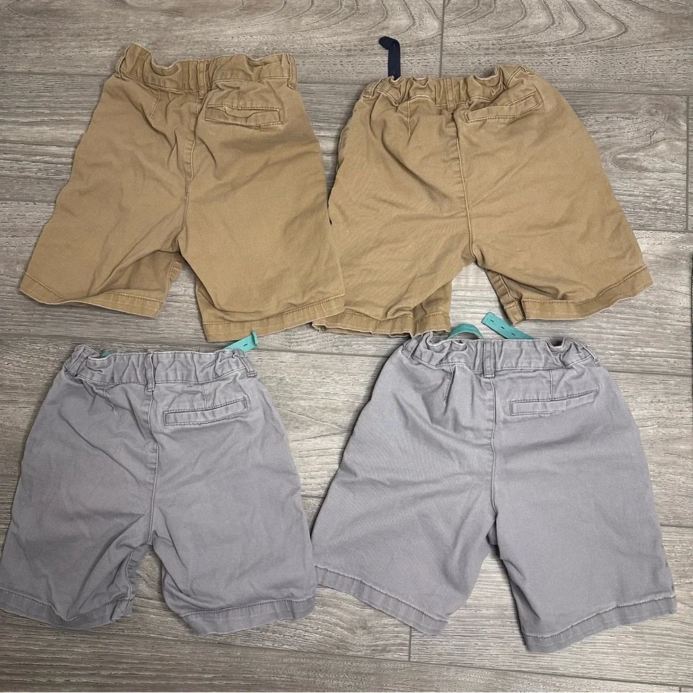 Stylish Kids Tan and Gray Shorts Bundle with Adjustable Waistbands Size 7 - Picture 2 of 3